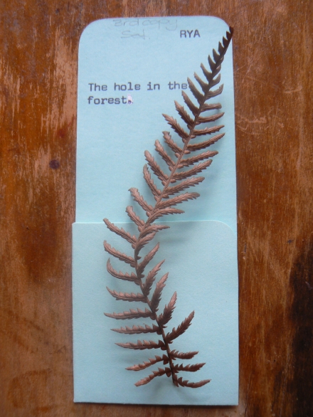 Autumn Leaf Tree Fern Vintage Library Card