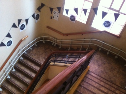 Market Hobart Pop Up Shop Stairs Bunting