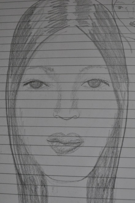 Art Travel Journal Diary Drawing Woman Face