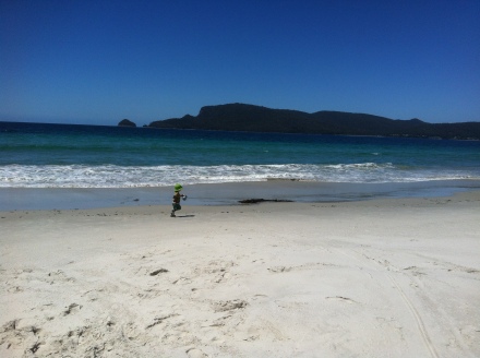 Bruny Island Tasmania Beach Sand Child Running